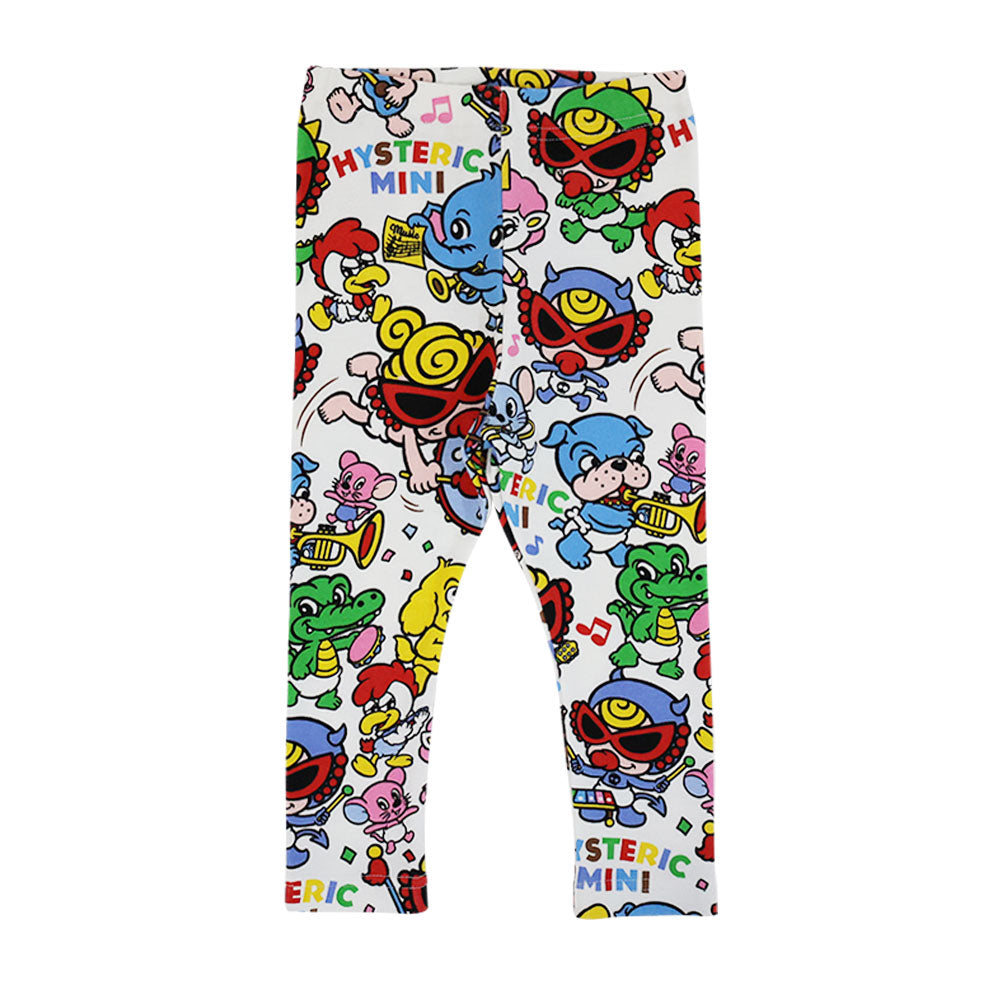 HYS-MINI BAND CLUB総柄 10分丈レギンス