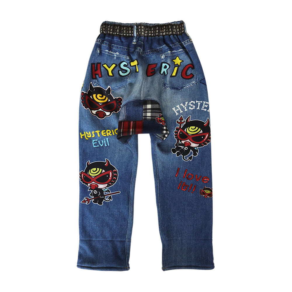 DEVILKIN ボンバー裏毛 Like a denim Viscotex 10分丈パンツ