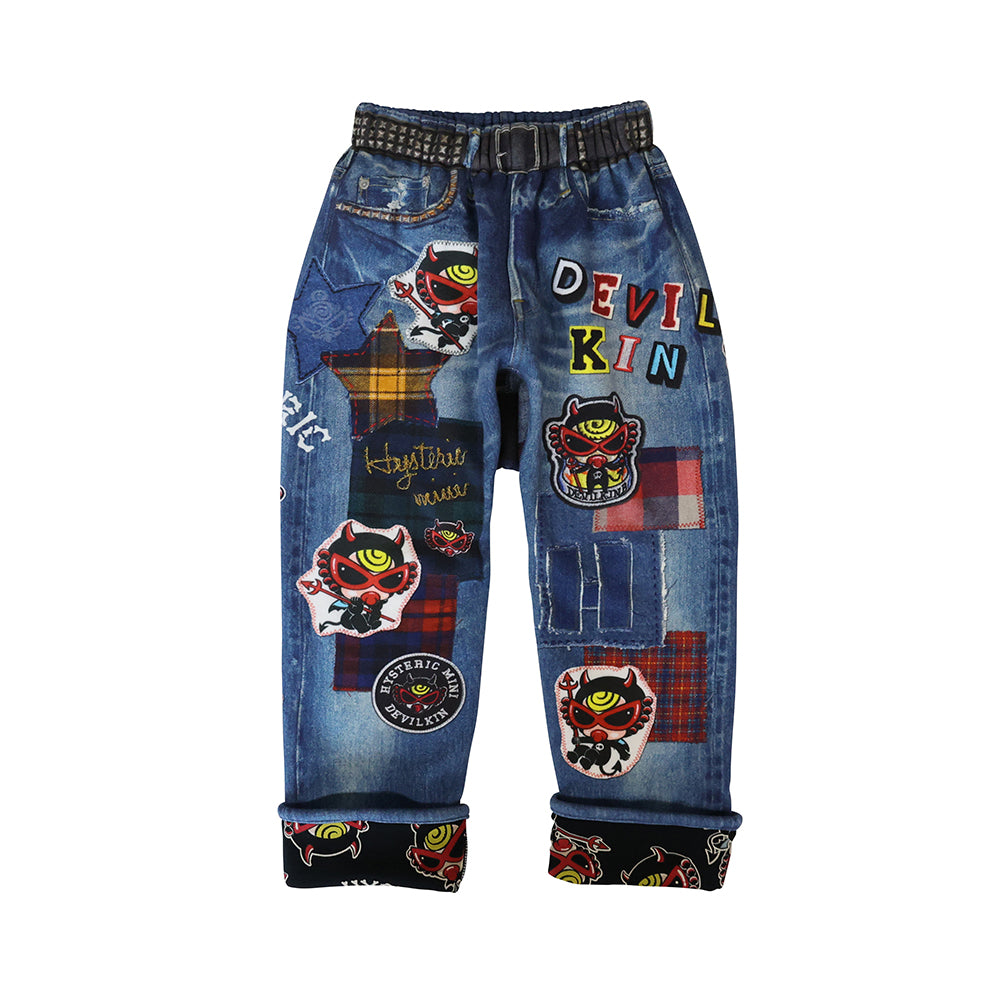 DEVILKIN ボンバー裏毛 Like a denim Viscotex 10分丈パンツ