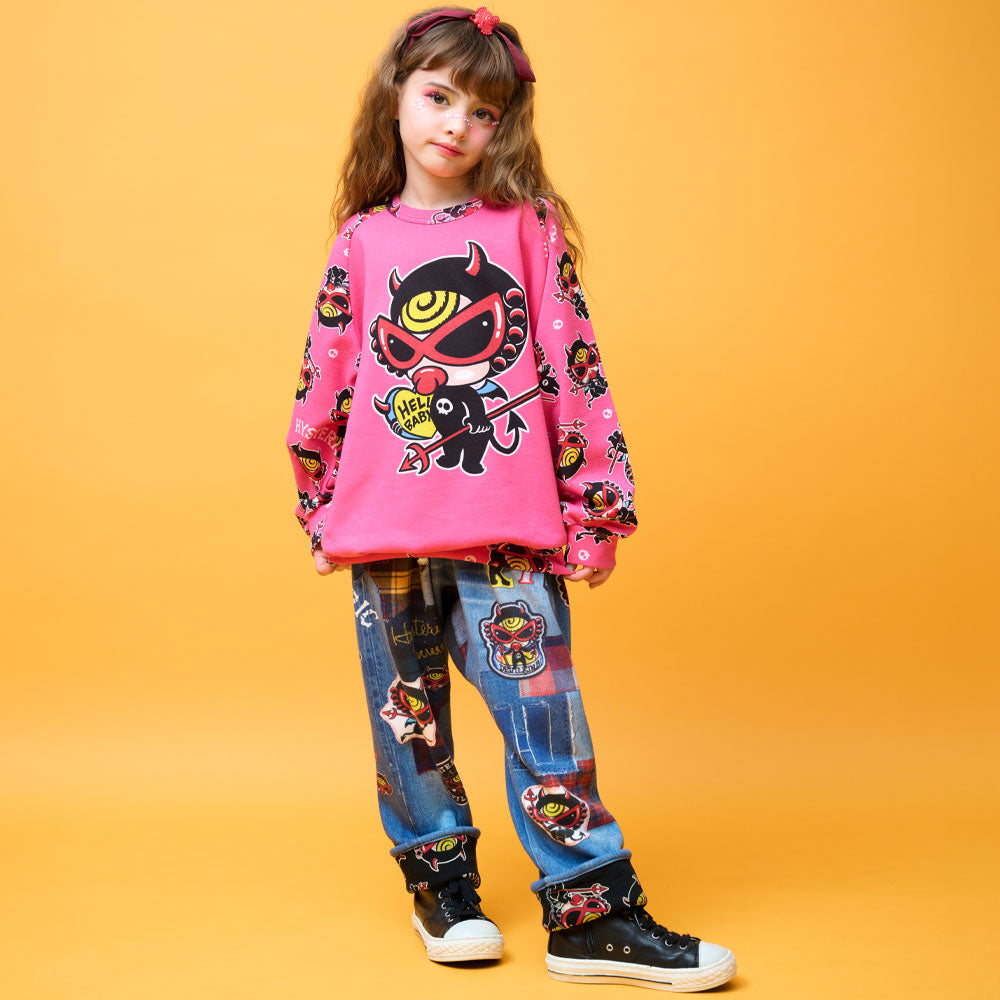 DEVILKIN ボンバー裏毛 Like a denim Viscotex 10分丈パンツ