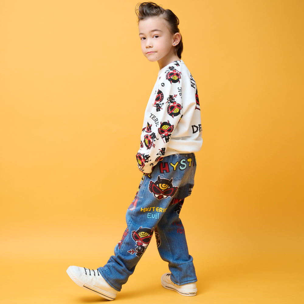 DEVILKIN ボンバー裏毛 Like a denim Viscotex 10分丈パンツ