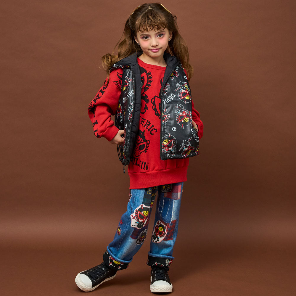 DEVILKIN ボンバー裏毛 Like a denim Viscotex 10分丈パンツ