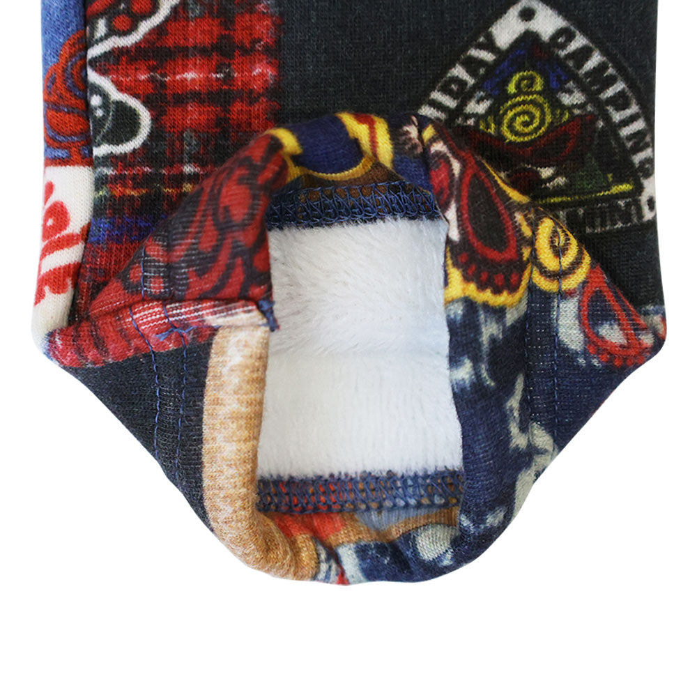 MESSY PATCHWORK総柄 ボンバー裏毛 Viscotex スキニーパンツ