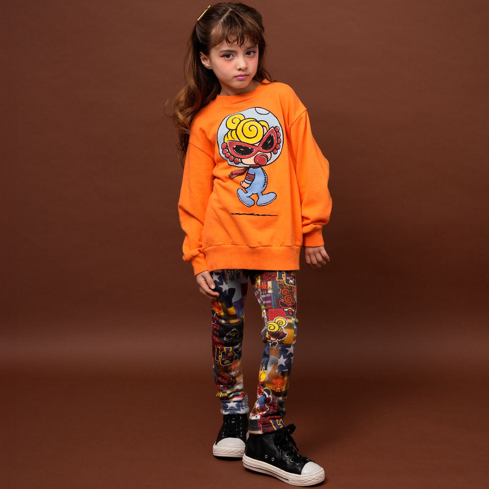 MESSY PATCHWORK総柄 ボンバー裏毛 Viscotex スキニーパンツ