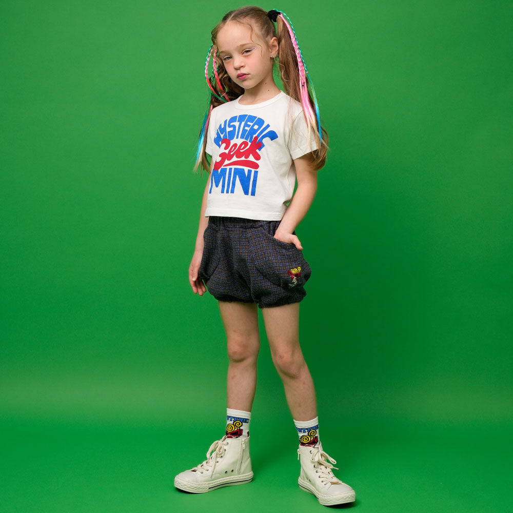 TWEEDY COTTON 刺繍付き ショートパンツ