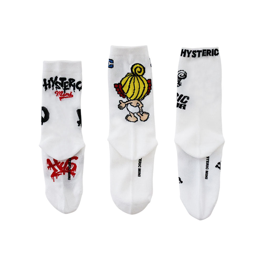 Hystericmini TAGGING MINI 3P ソックス