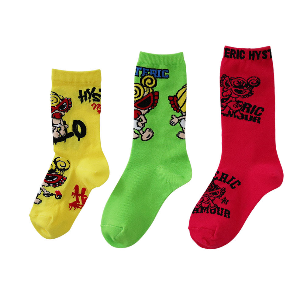 Hystericmini TAGGING MINI 3P ソックス