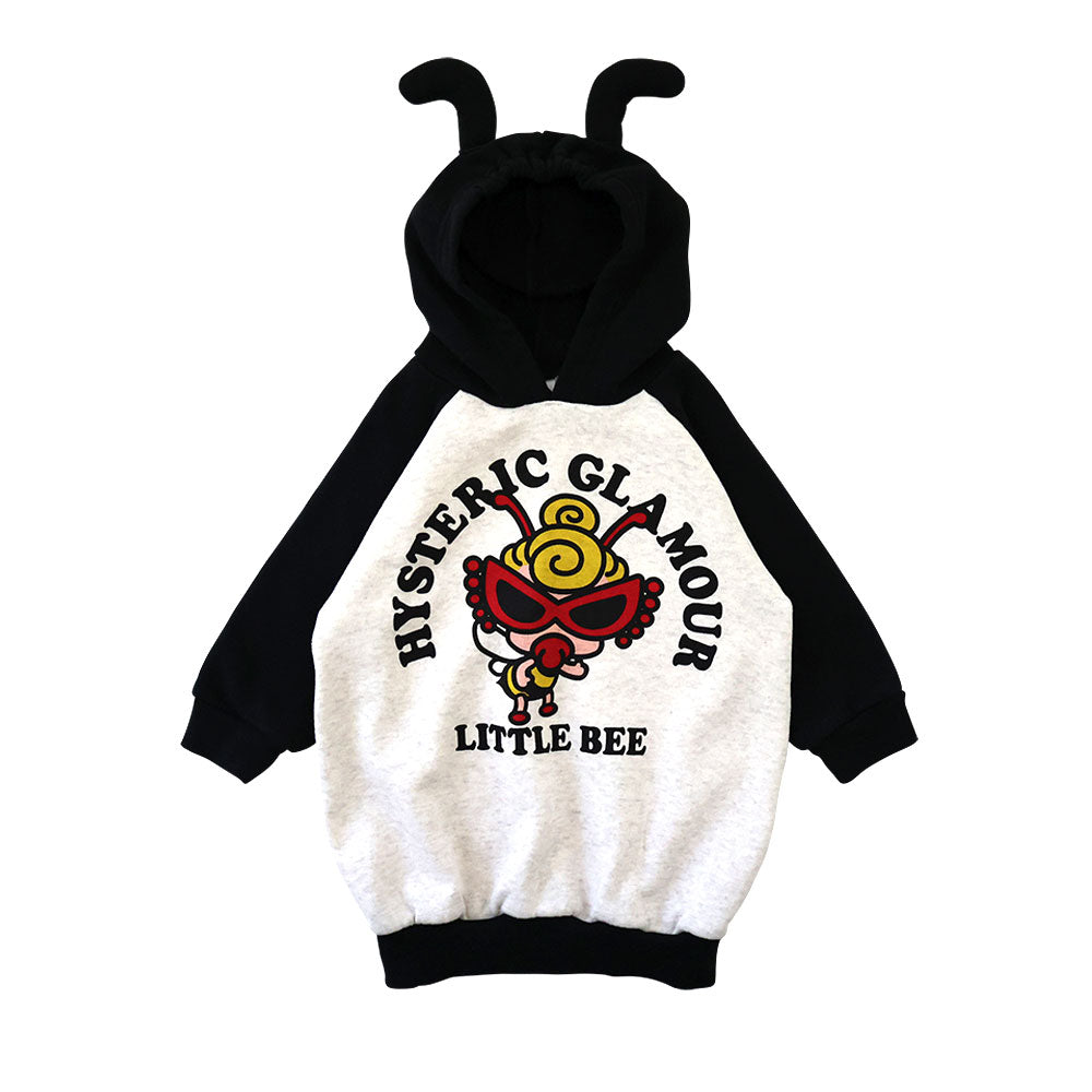 LITTLE BEE つの付き 裏毛パーカー