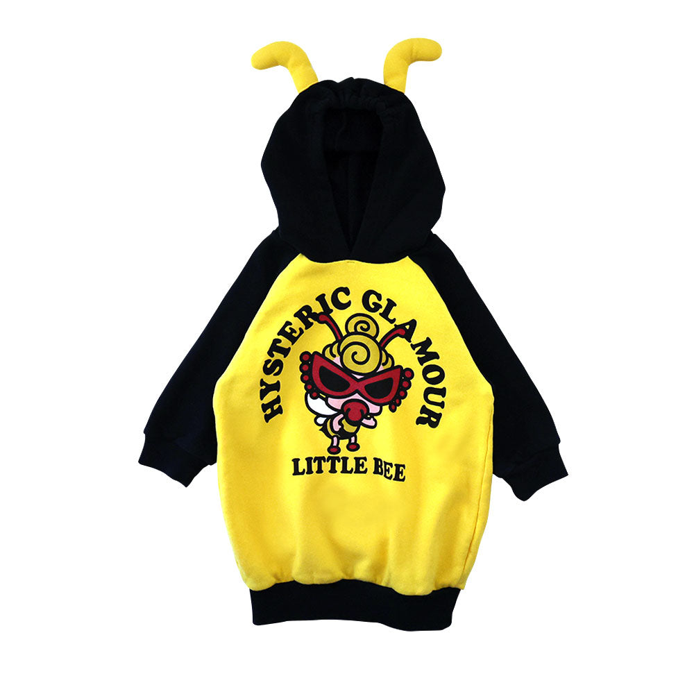 LITTLE BEE つの付き 裏毛パーカー