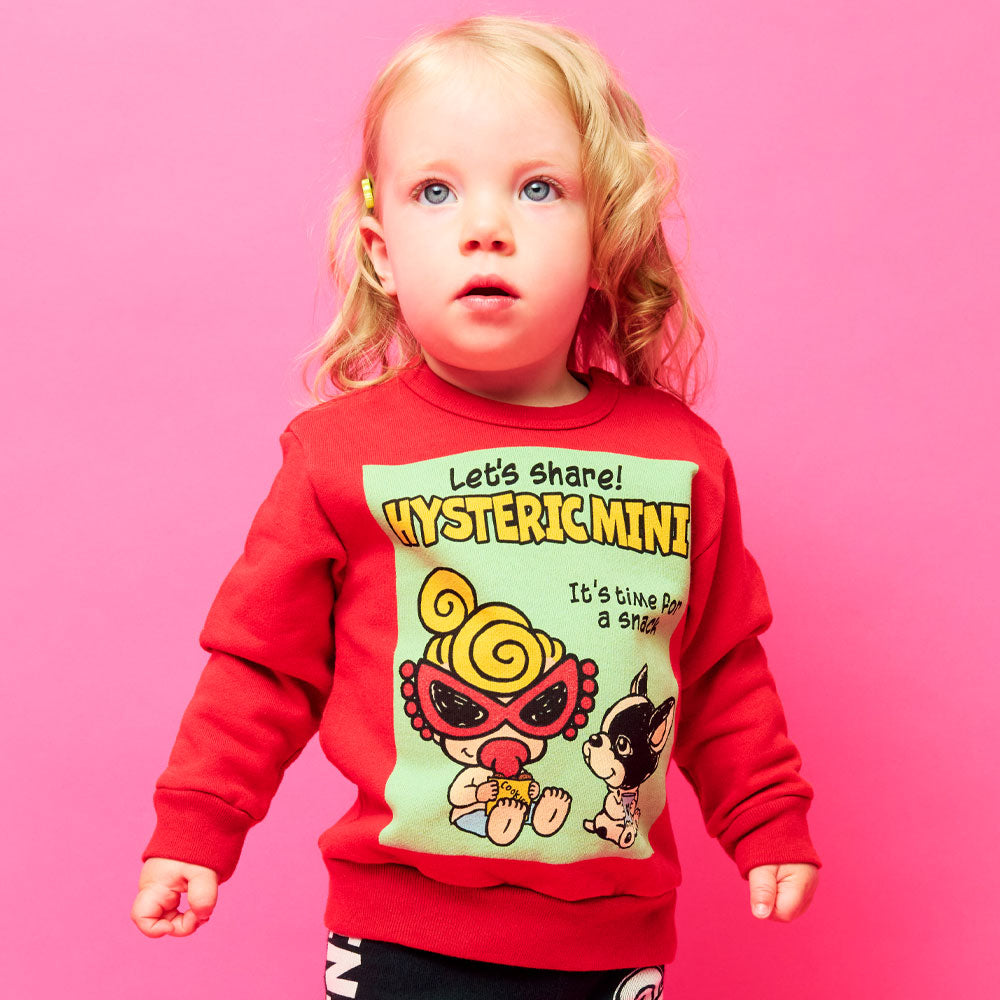 MINI&J SNACK TIME 裏毛トレーナー