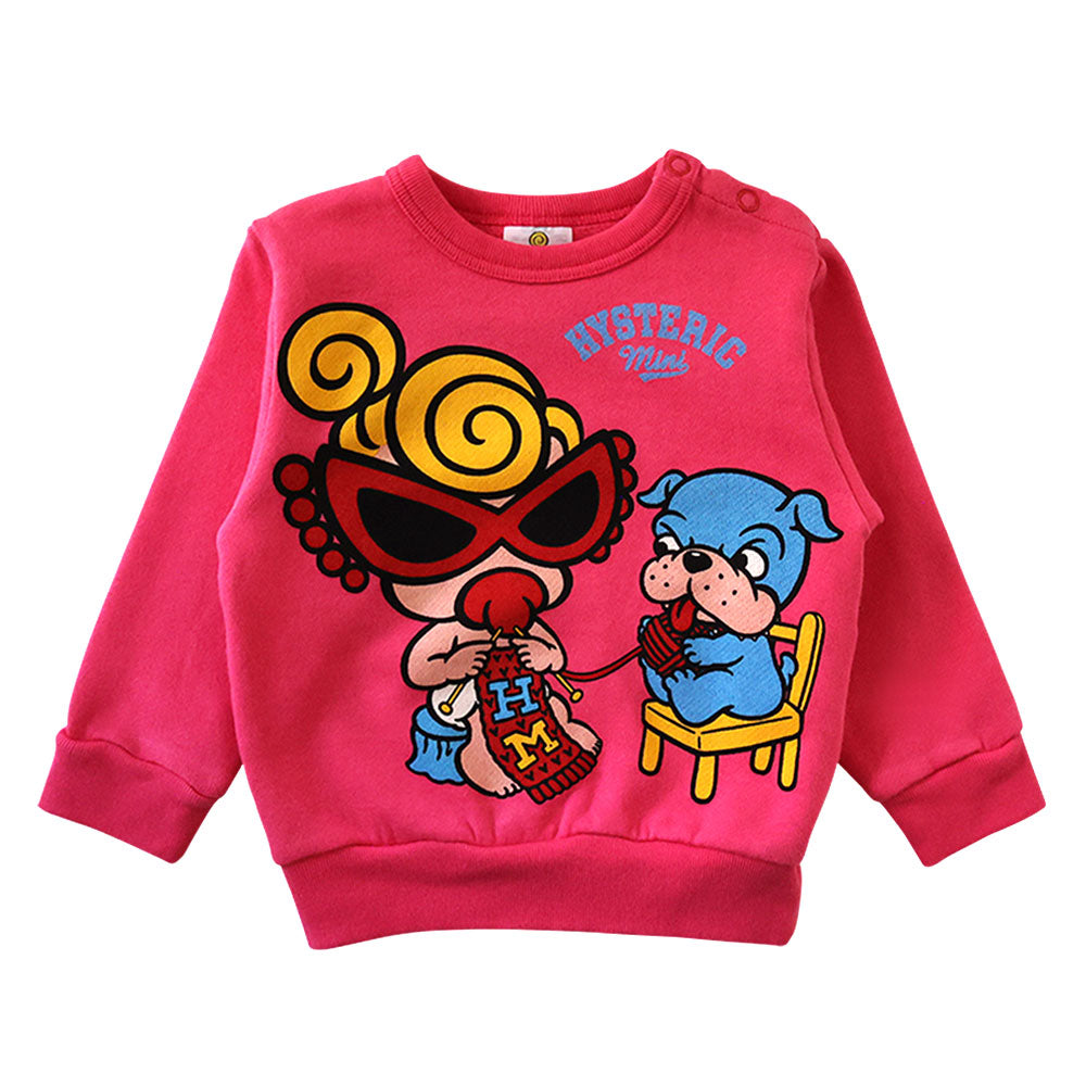 KNIT WITH MINI&BB 裏起毛トレーナー