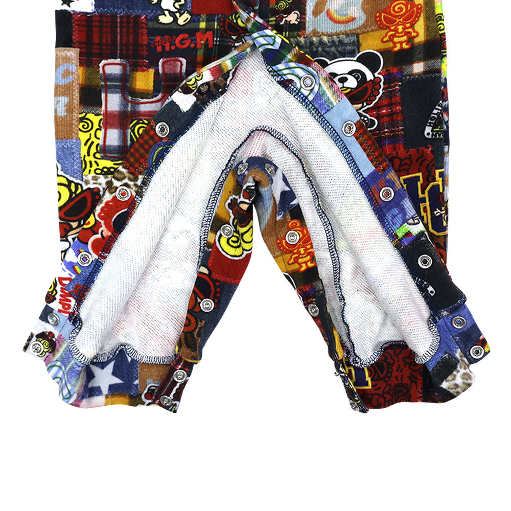 MESSY PATCHWORK総柄 Viscotex 裏毛カバーオール