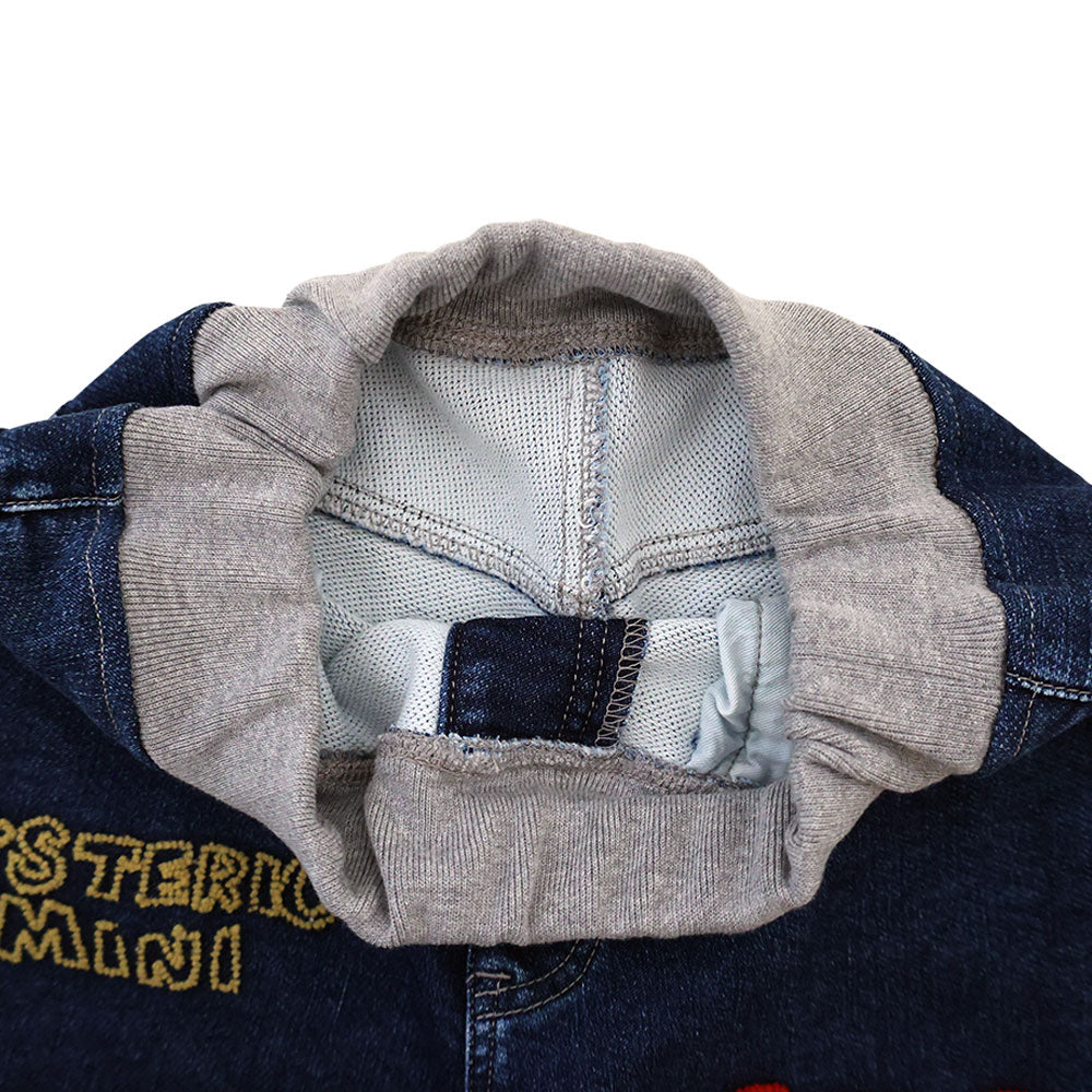 ストレッチニットデニム SELFISH BABY刺繍入り 10分丈パンツ