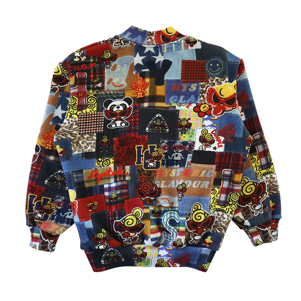 MESSY PATCHWORK総柄 Viscotex ボンバー裏毛 ブルソン