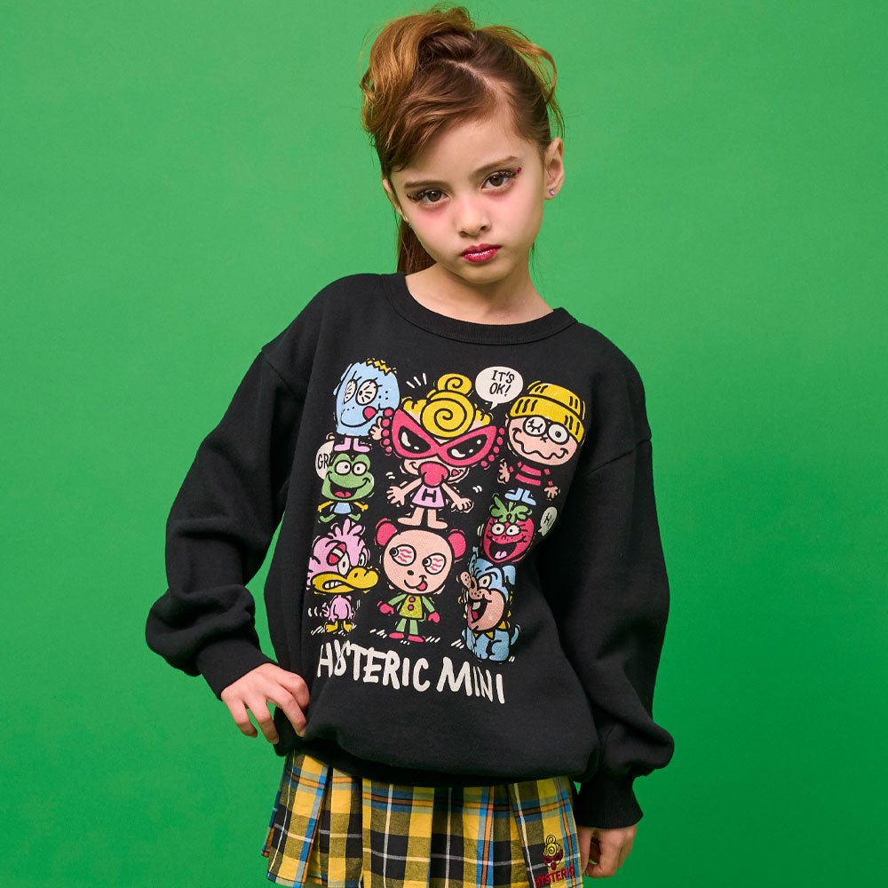 WE'RE A HAPPY FAMILY 裏起毛トレーナー