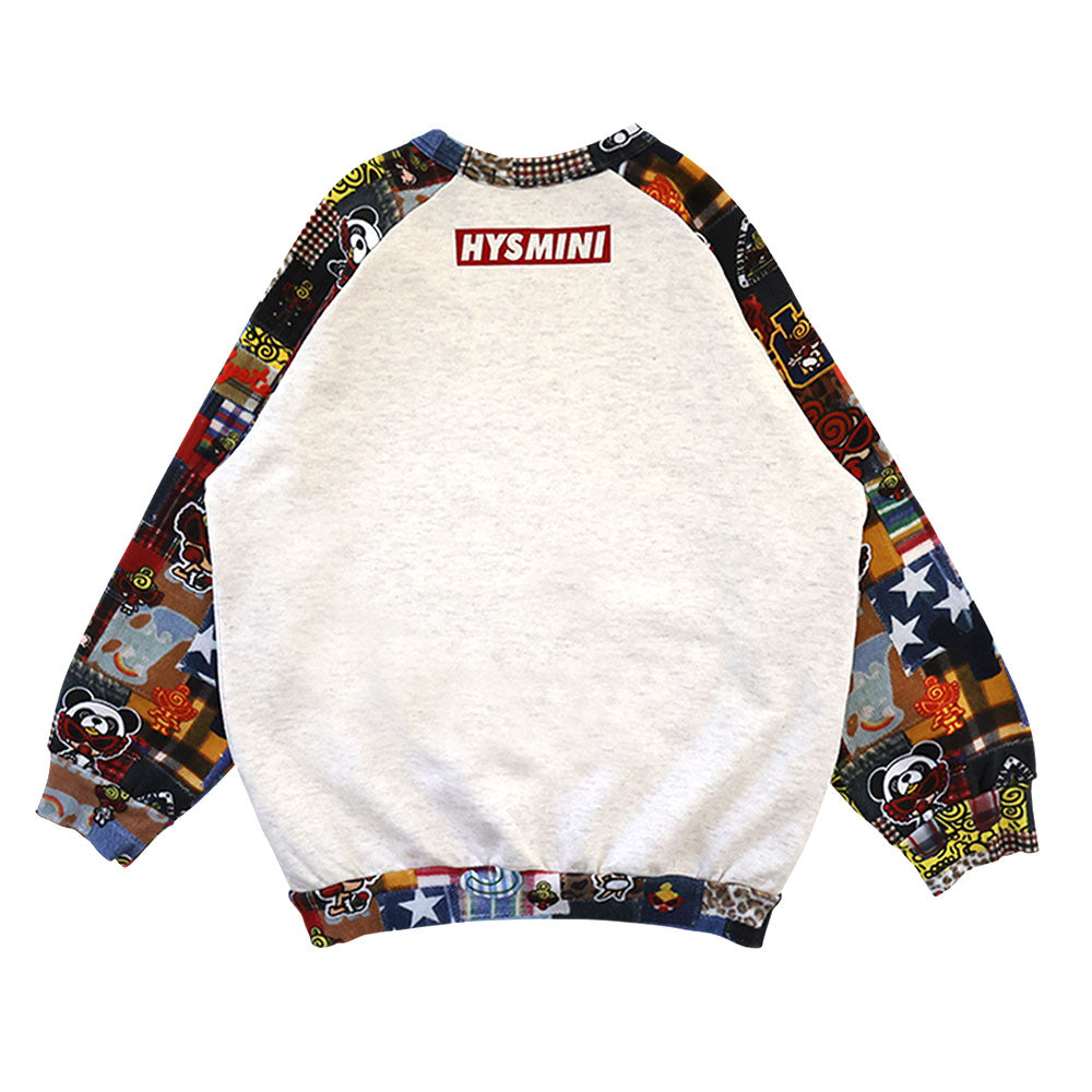 BOX LOGO WITH MESSY PATCHWORK Viscotex 裏毛ラグラントレーナー