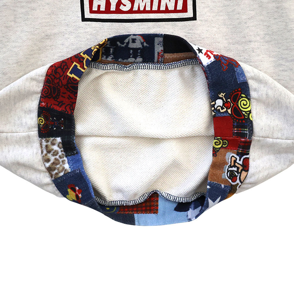 BOX LOGO WITH MESSY PATCHWORK Viscotex 裏毛ラグラントレーナー