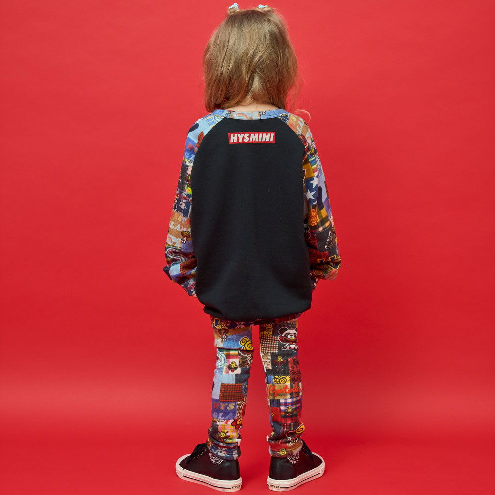 BOX LOGO WITH MESSY PATCHWORK Viscotex 裏毛ラグラントレーナー