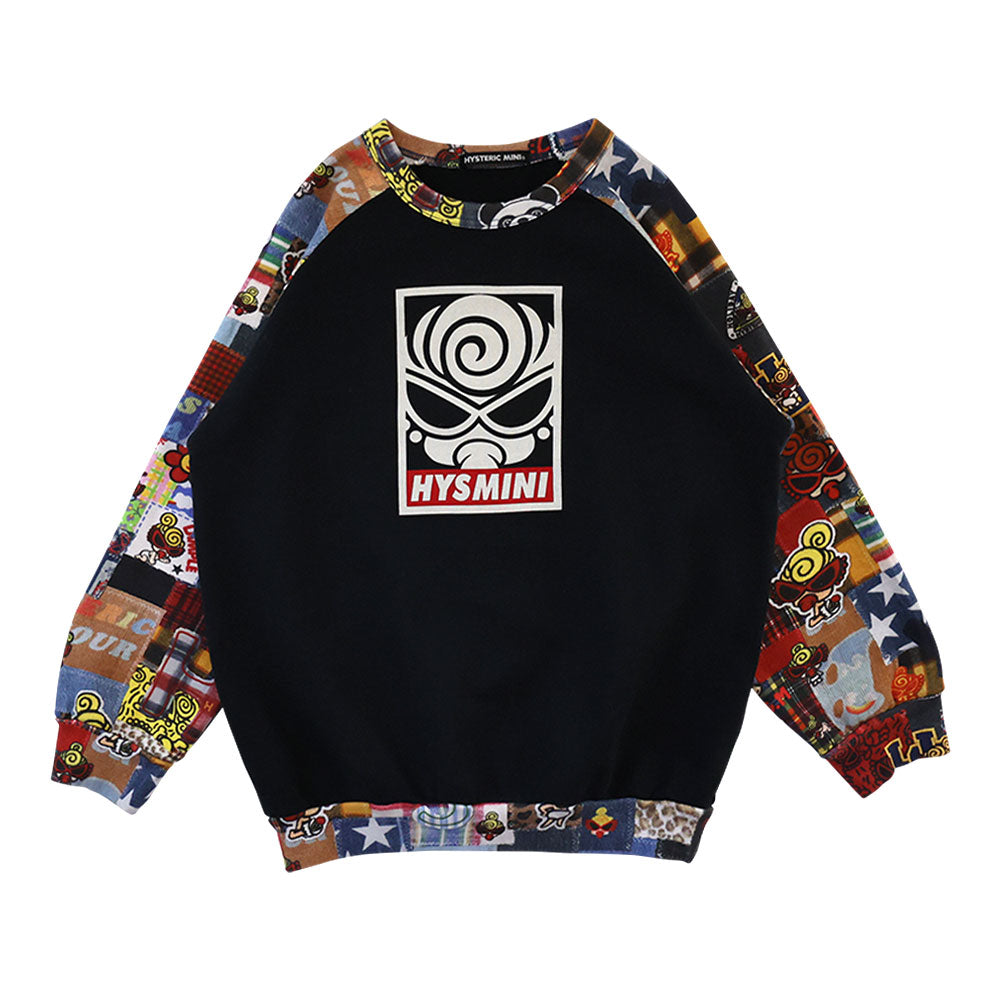 BOX LOGO WITH MESSY PATCHWORK Viscotex 裏毛ラグラントレーナー