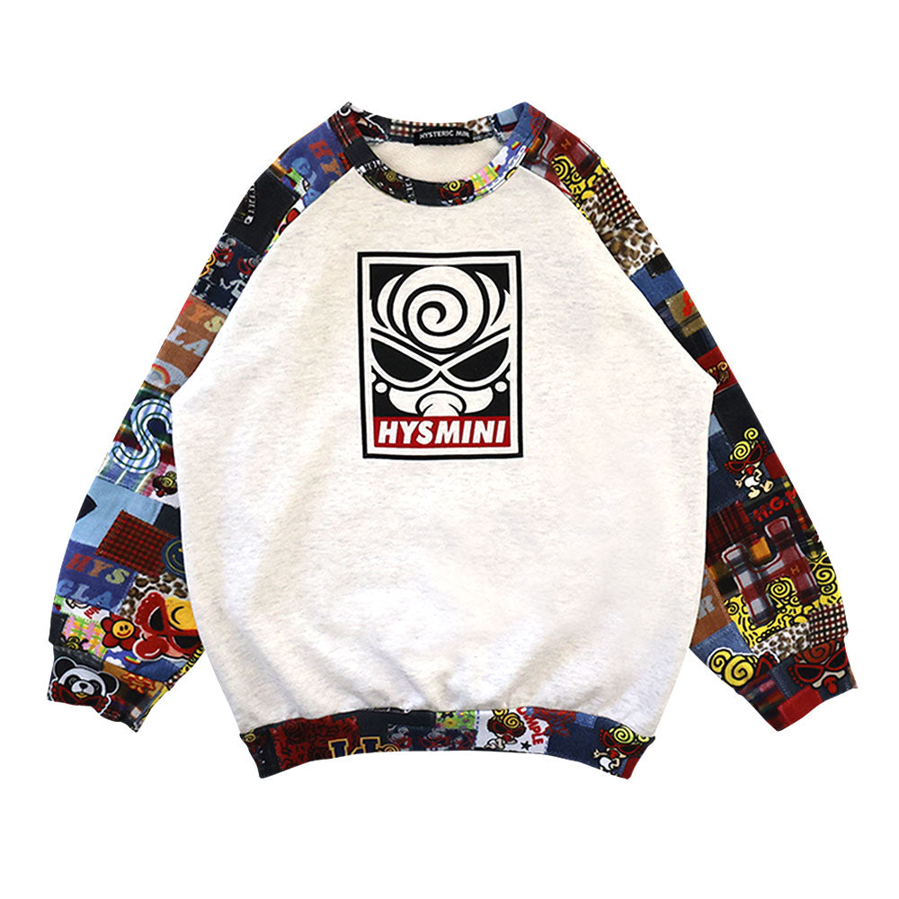 BOX LOGO WITH MESSY PATCHWORK Viscotex 裏毛ラグラントレーナー