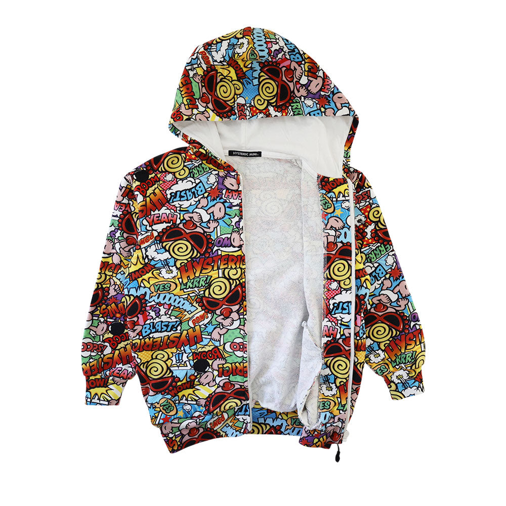 AMAZING COMICS総柄 Viscotex 裏毛パーカー