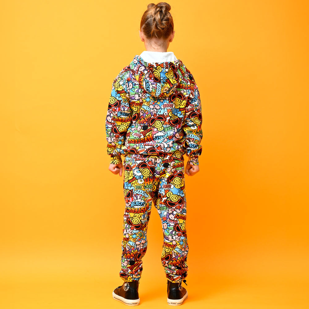 AMAZING COMICS総柄 Viscotex 裏毛パーカー