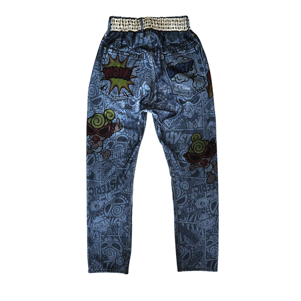 AMAZING COMICS Like a denim Viscotex 裏起毛パンツ