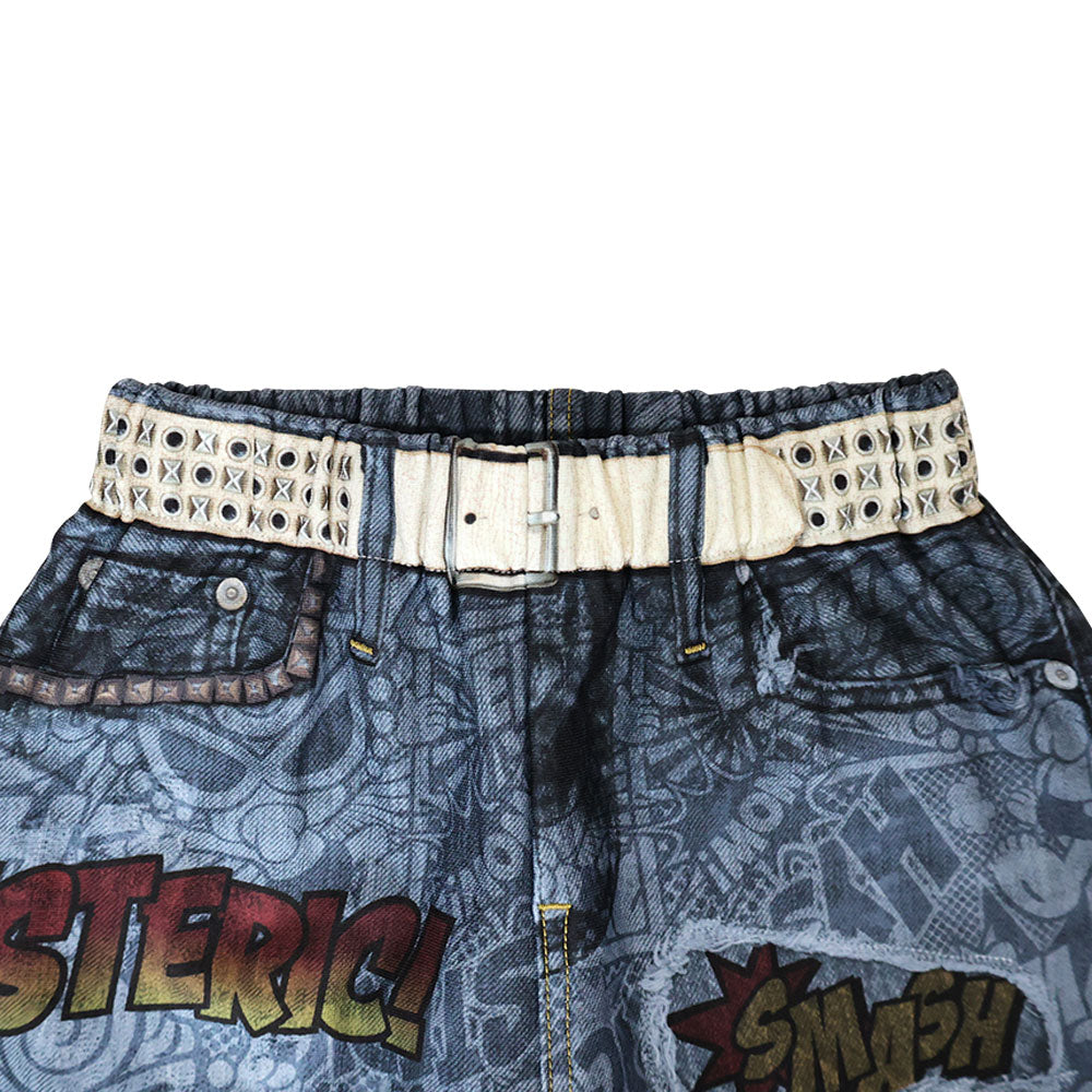 AMAZING COMICS Like a denim Viscotex 裏起毛パンツ