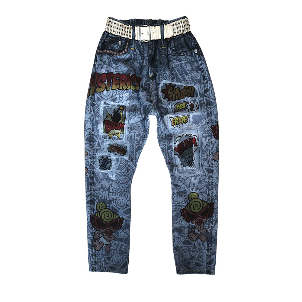 AMAZING COMICS Like a denim Viscotex 裏起毛パンツ