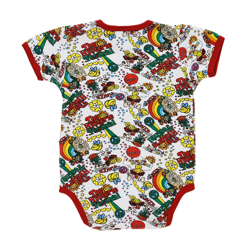 パイル地The Hysteric festival総柄 半袖ロンパース