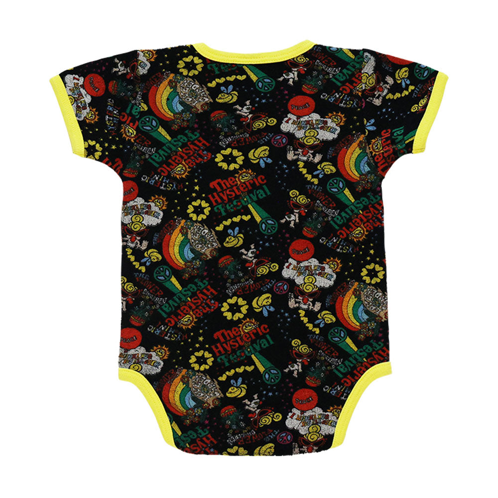 パイル地The Hysteric festival総柄 半袖ロンパース