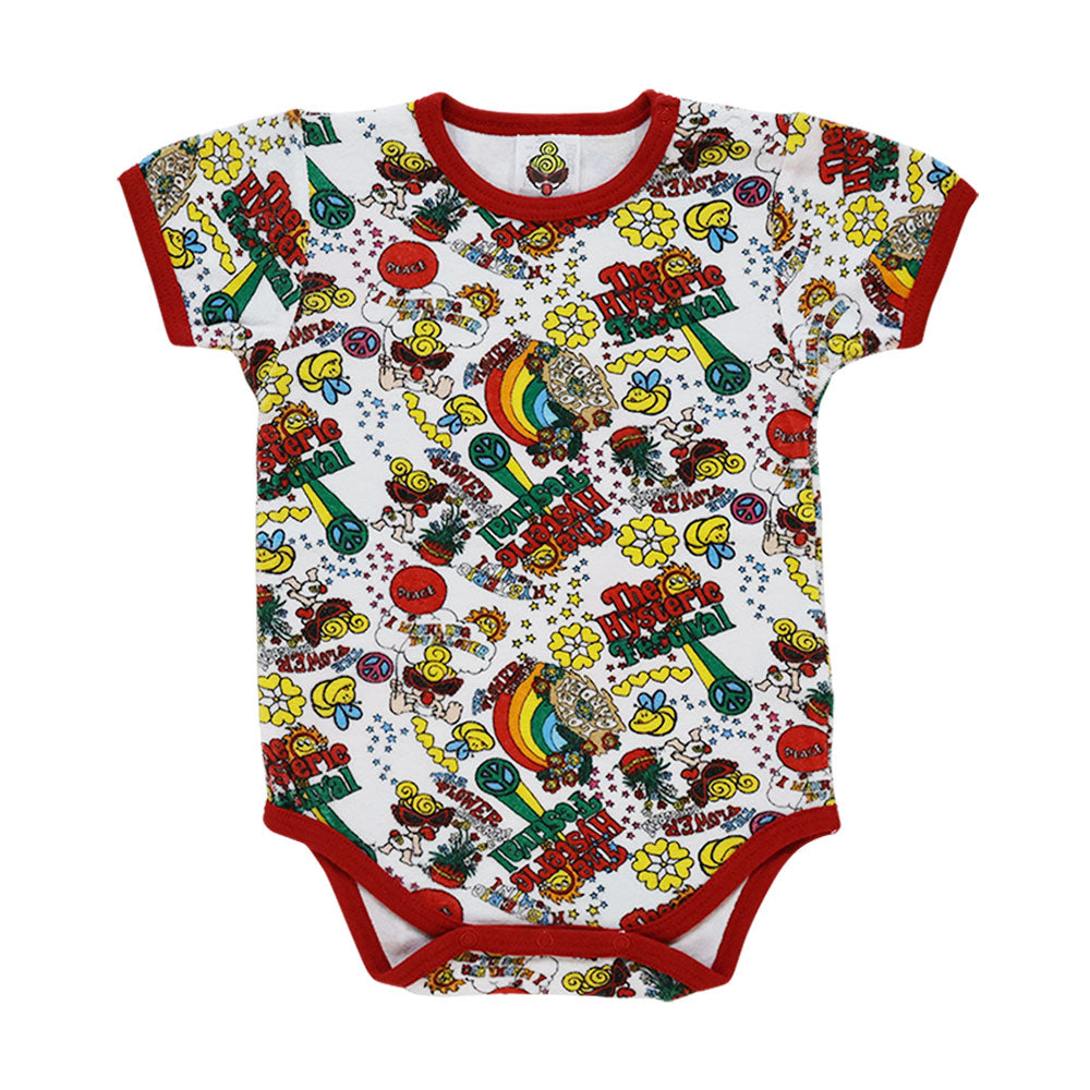 パイル地The Hysteric festival総柄 半袖ロンパース