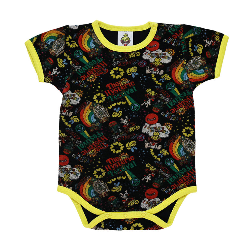 パイル地The Hysteric festival総柄 半袖ロンパース