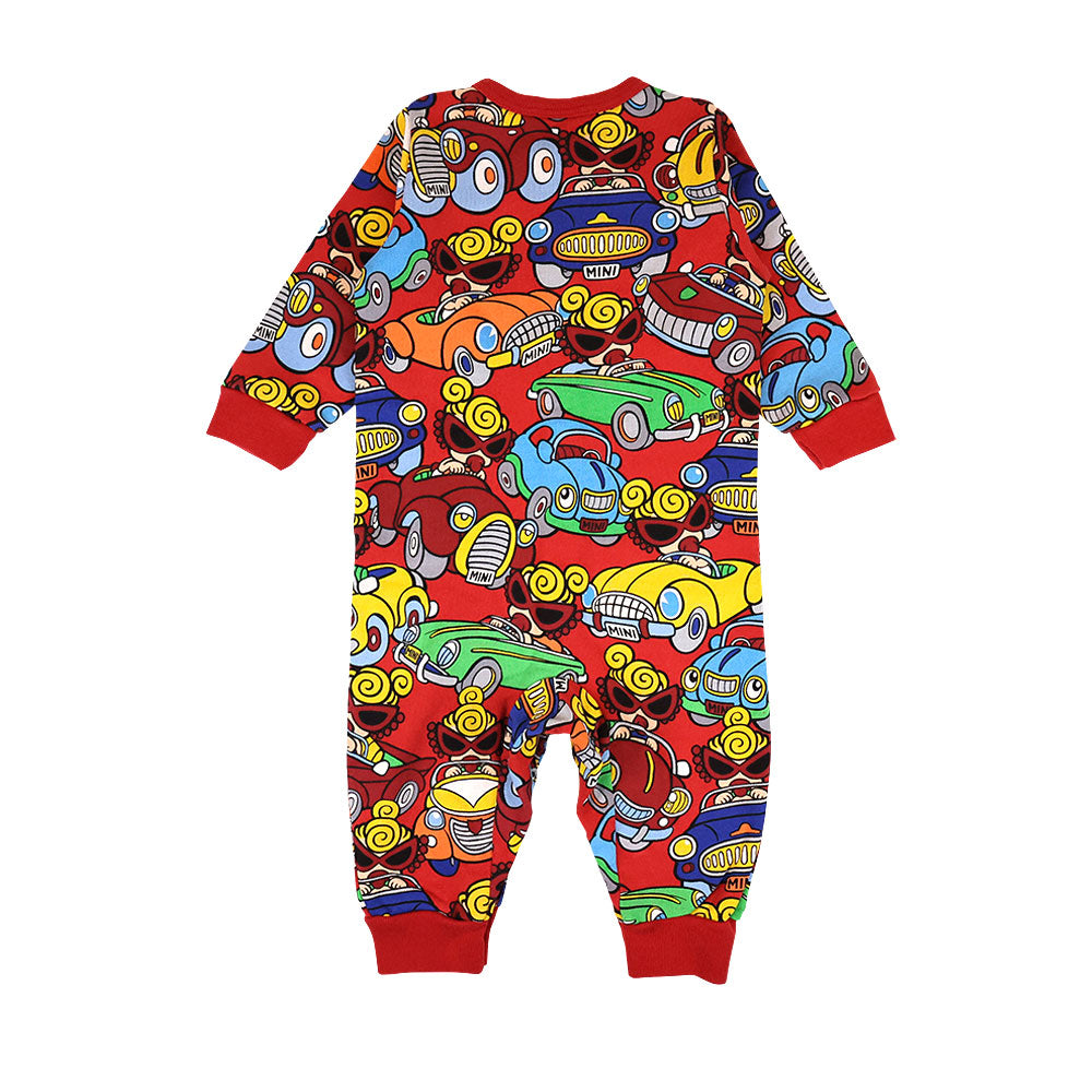 Oily Baby総柄 裏毛カバーオール