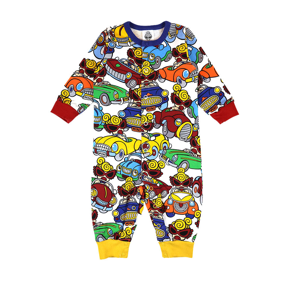 Oily Baby総柄 裏毛カバーオール