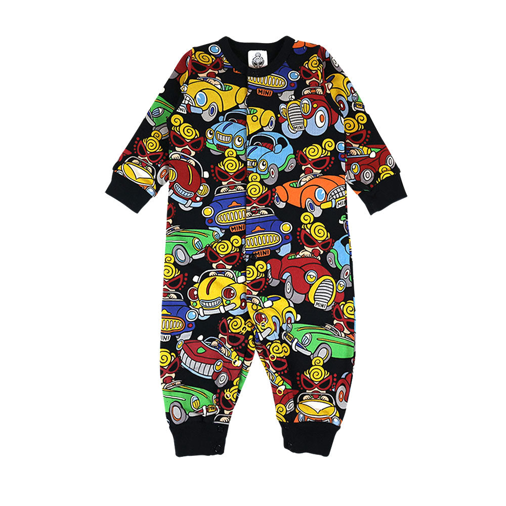 Oily Baby総柄 裏毛カバーオール