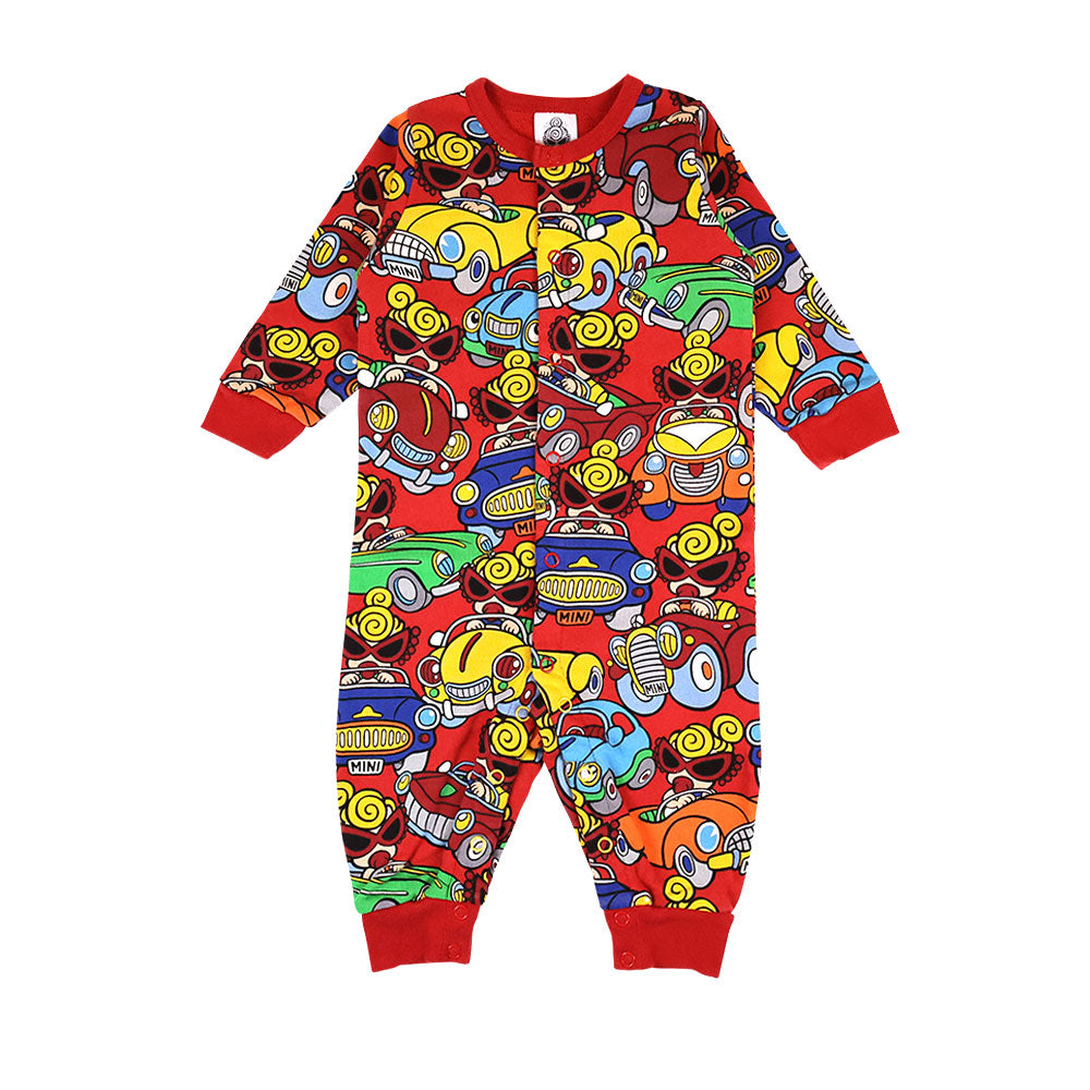 Oily Baby総柄 裏毛カバーオール