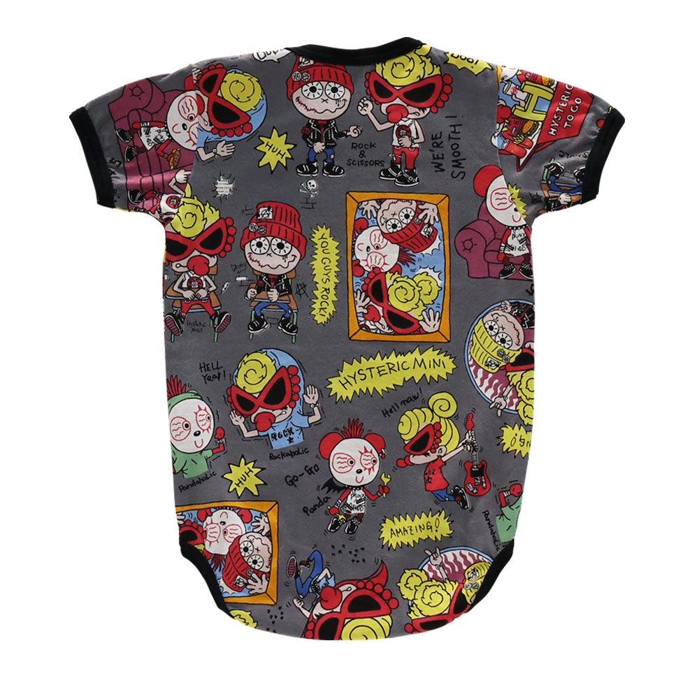 ROCKAHOLIC総柄半袖ロンパース