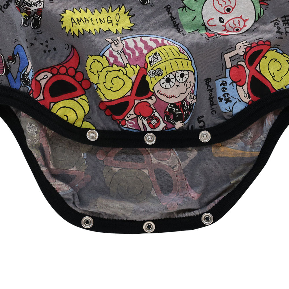 ROCKAHOLIC総柄半袖ロンパース