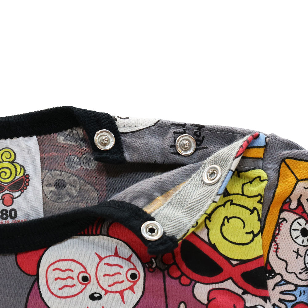 ROCKAHOLIC総柄半袖ロンパース