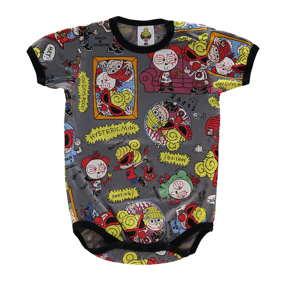 ROCKAHOLIC総柄半袖ロンパース