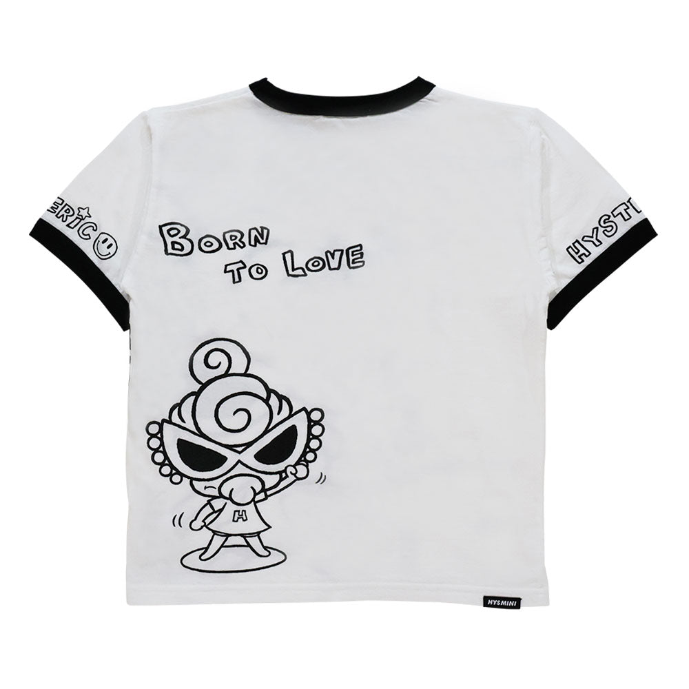 SELFISH BABY BORN TO LOVE リンガーTシャツ
