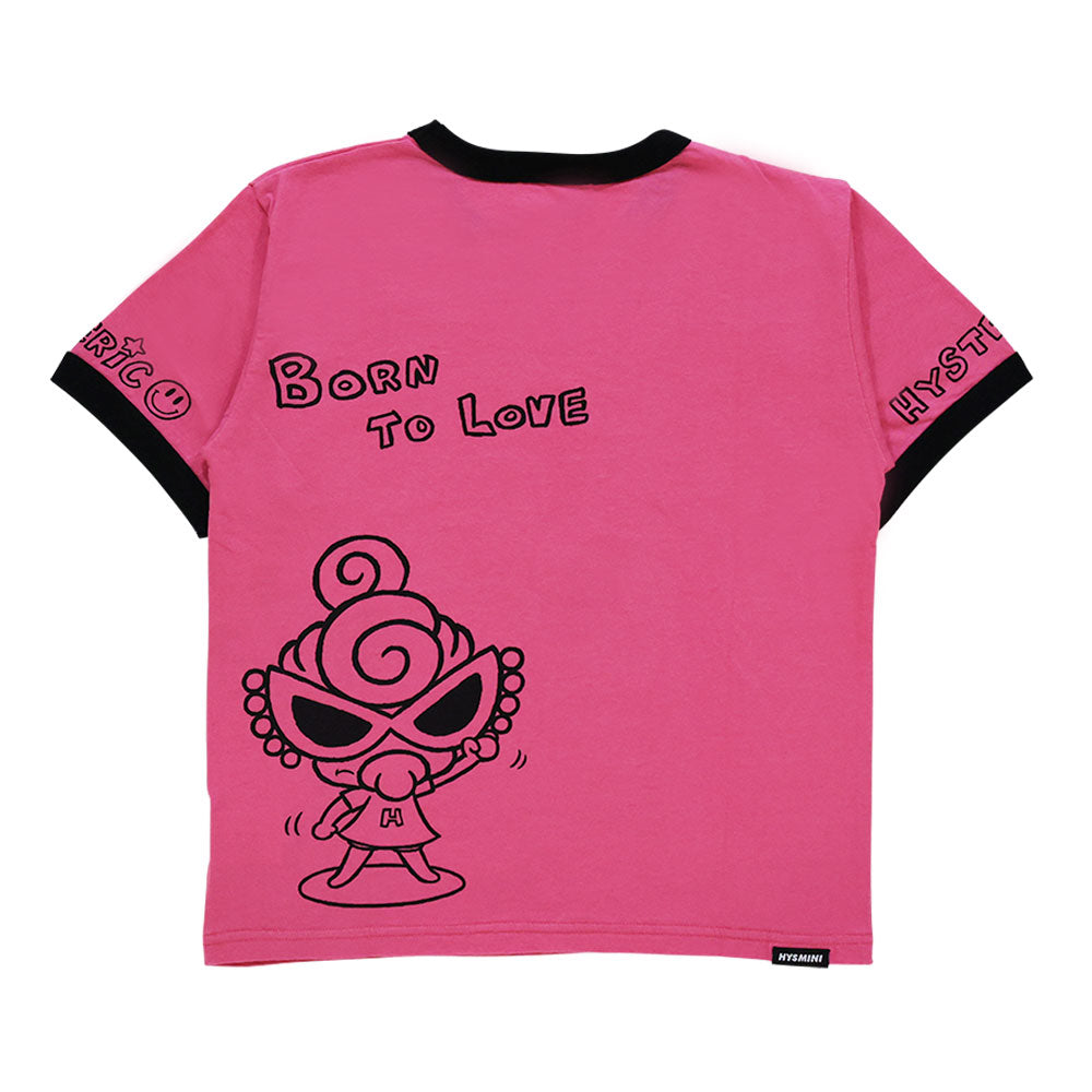 SELFISH BABY BORN TO LOVE リンガーTシャツ