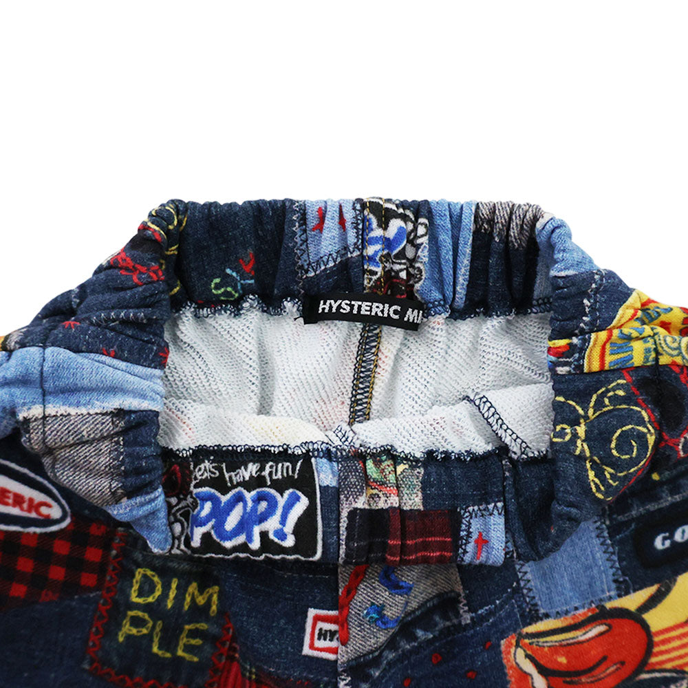 FAV PATCHWORK総柄 裏毛 Like a denim ショートパンツ