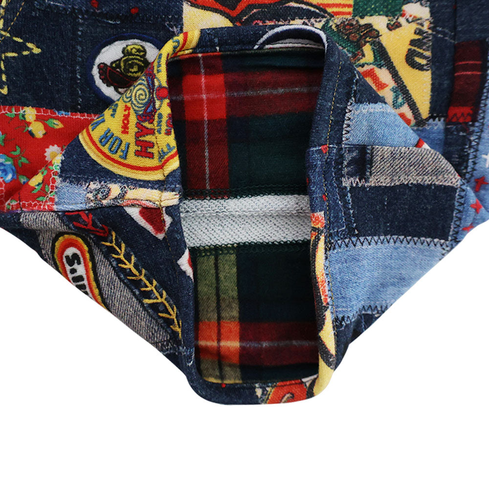 FAV PATCHWORK総柄 裏毛 Like a denim ショートパンツ