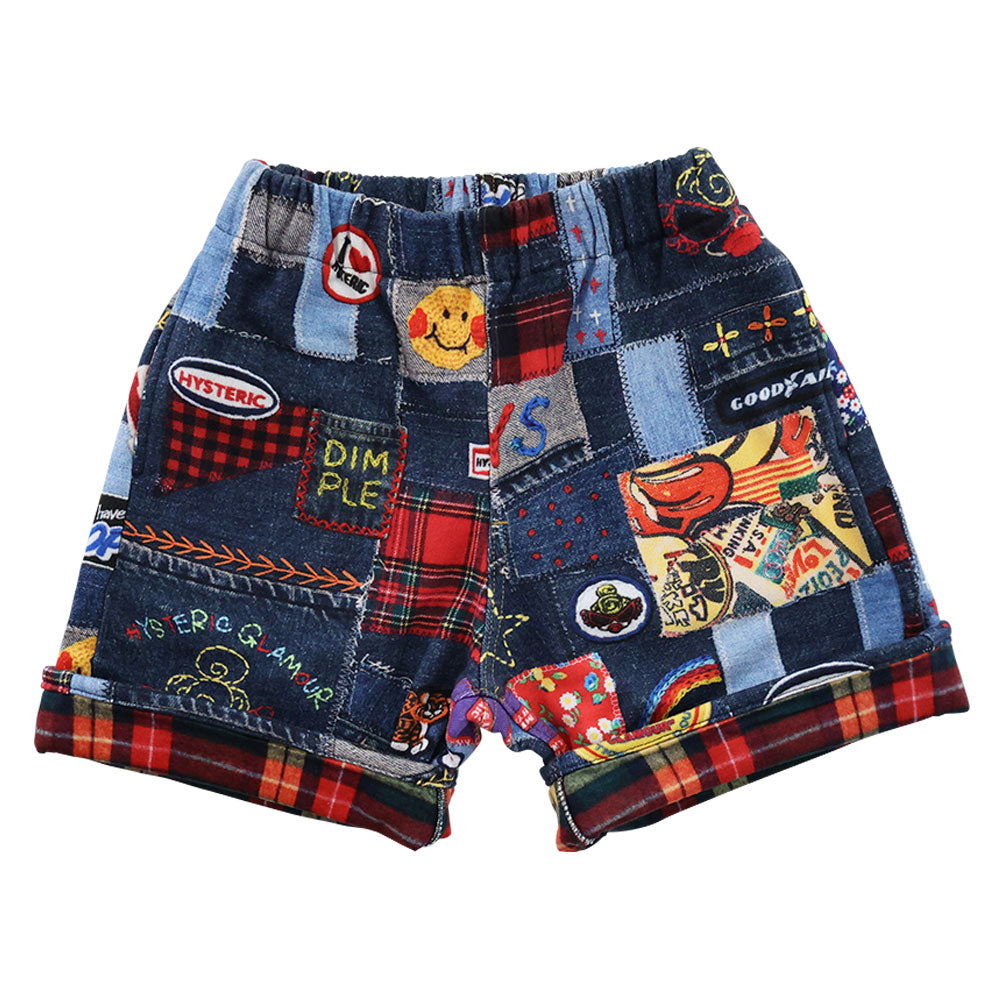 FAV PATCHWORK総柄 裏毛 Like a denim ショートパンツ