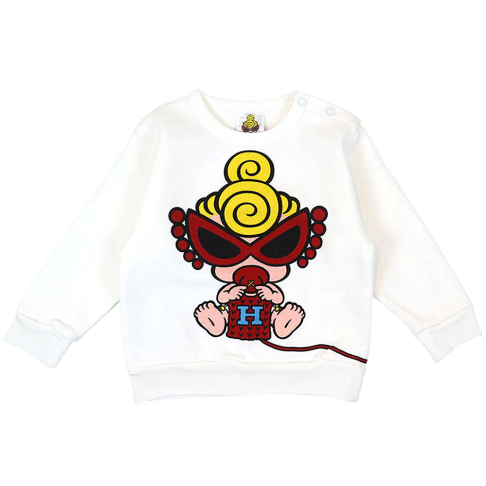 MY FIRST HYSTERIC KNIT WITH MINI 裏毛トレーナー