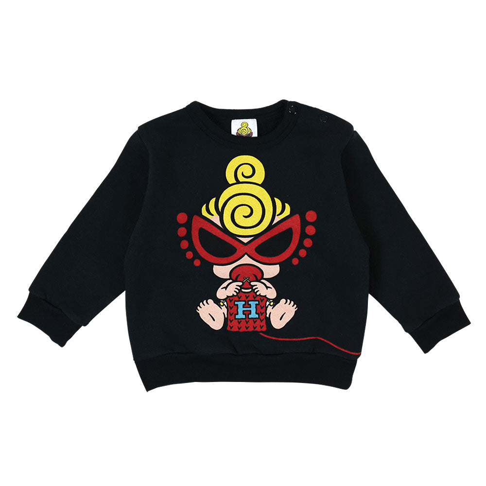 MY FIRST HYSTERIC KNIT WITH MINI 裏毛トレーナー