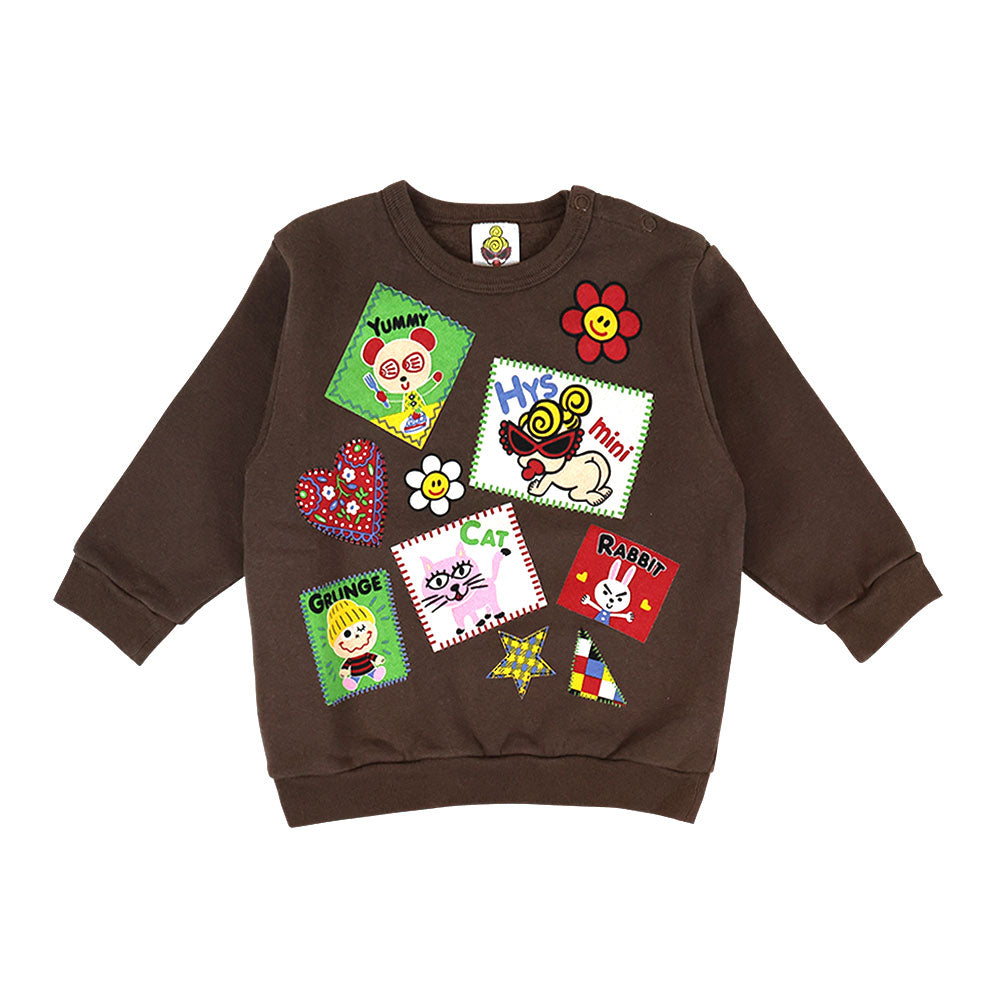 MY FIRST HYSTERIC SCRAP PATCHWORK 裏毛トレーナー