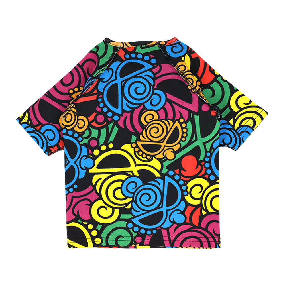 Psychedelic mini face総柄 短肌着